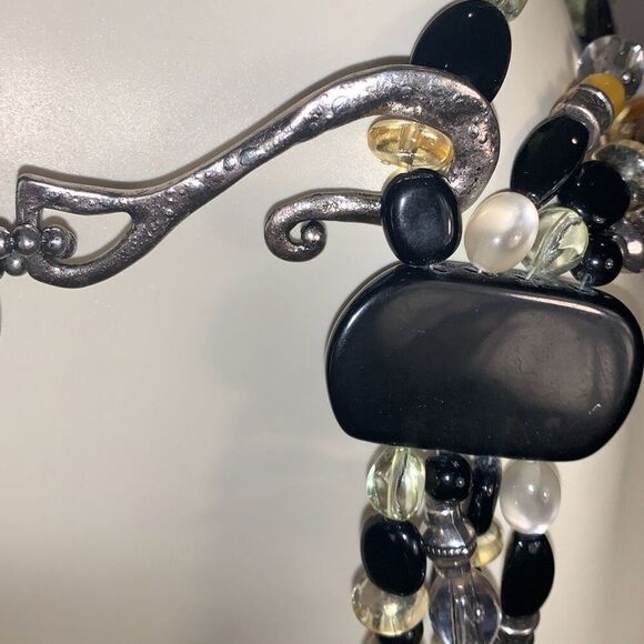 Vintage 90’s Beaded Hip Belt Coldwater Creek Multi Beaded Boho Statement Belt XL - Picture 9 of 16